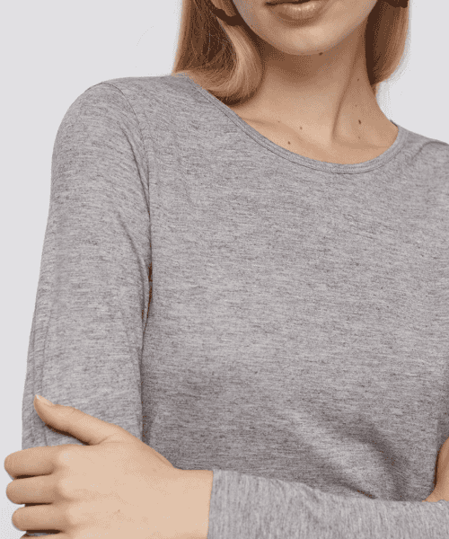 Alternative view of Essential Grey Wool Top